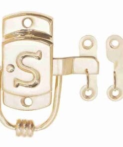 SELLERS S LATCH EMBOSSED BRASS LEFT HAND BM-1595PB