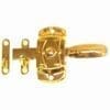 HOOSIER CABINET LETTER H LATCH EMBOSSED BRASS BM-1597PB