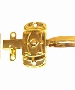 HOOSIER CABINET LETTER H LATCH EMBOSSED BRASS BM-1597PB