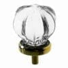 STAR SHAPED GLASS KNOB WITH BRASS BASE C-0322C BM-5307PB