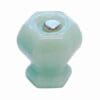 JADE GREEN HEXAGON SHAPED GLASS KNOB WITH NICKEL PLATED BOLT C-0325J BM-5172 JADE GREEN HEXAGON SHAPED GLASS KNOB WITH NICKEL PLATED BOLT C-0325J BM-5172