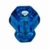 Hexagon Peacock Blue Glass Knob with Nickel Bolt BM-5182 Hexagon Peacock Blue Glass Knob with Nickel Bolt BM-5182
