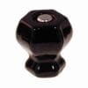 HEXAGON BLACK GLASS KNOB BM-5242