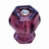 HEXAGON AMETHYST GLASS KNOB WITH NICKEL BOLT BM-5192
