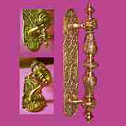 LARGE CAST BRASS VICTORIAN DOOR HANDLE TR-B305300P