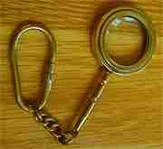 Magnifying Glass Keychain Premium In Brass Mini Size UDA-1140