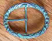 NICKEL FINISHED ORNATE OVAL BELT BUCKLE OBC-1841NIC