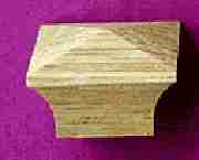 PYRAMID OAK KNOB 1-1/4 INCH SQUARE W3-0385F