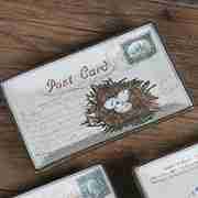 POST & QUILL PORCELAIN TRAY WITH SPECKLED EGG IN NEST TRAY BY HOMART HA-7011-41