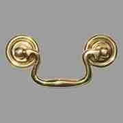 BRASS QUEEN ANNE BAIL PULL B-0707 2-1/2 INCH CENTERS
