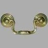 BRASS QUEEN ANNE DRAWER PULL B-0737A 3 INCH CENTERS
