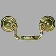 BRASS QUEEN ANNE DRAWER PULL B-0737A 3 INCH CENTERS