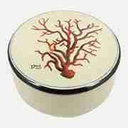 RED CORAL AQUATIC SEA LIFE PORCELAIN LIDDED BOX BY HOMART HA-7023-180