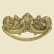 VICTORIAN STAMPED BRASS DRAWER PULL 2 INCH CENTERS B-0897