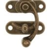 Antique Brass Finished Purse Latch - OBP-2127ANTB - 1-1/2 Inches Wide by 1-3/4 High