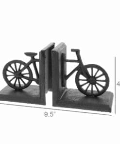 Cast Iron Bicycle Bookends: Vintage Style for Holding Your Books