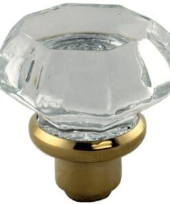 Brass Base Glass Doorknob BM-8851PB Brass Base Glass Doorknob