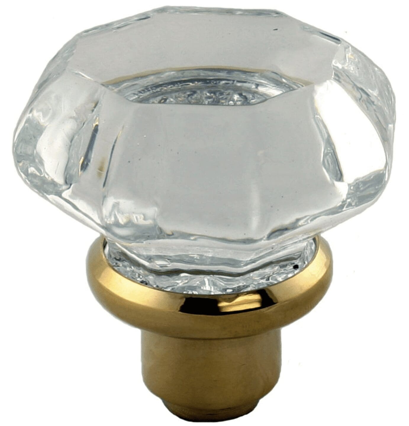 Brass Base Glass Doorknob BM-8851PB Brass Base Glass Doorknob