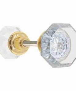 Lacquered Brass Glass Door Knob