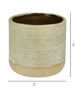 White Ceramic Umbria Cachepot 1