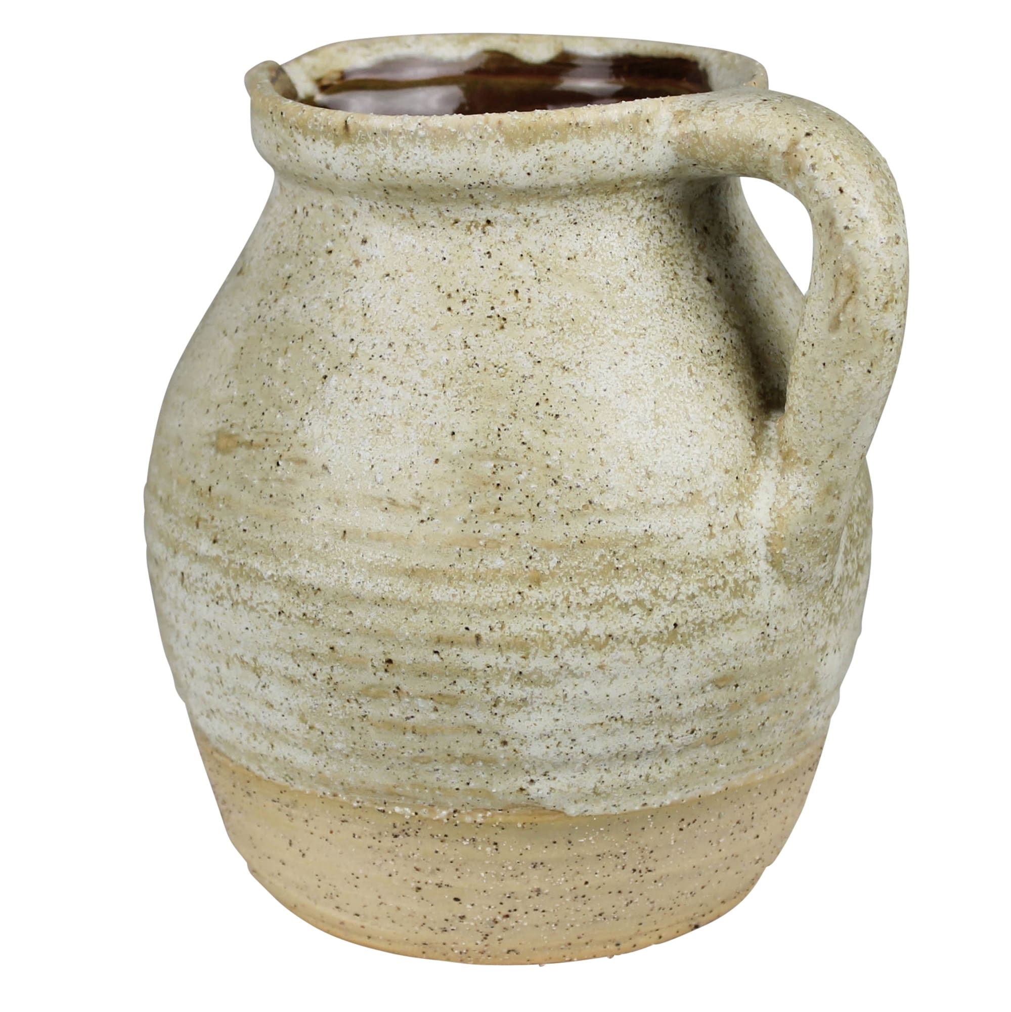 White Ceramic Umbria Pitcher HA-4985-6 White Ceramic Umbria Pitcher 2