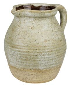 White Ceramic Umbria Pitcher HA-4985-6 White Ceramic Umbria Pitcher 3