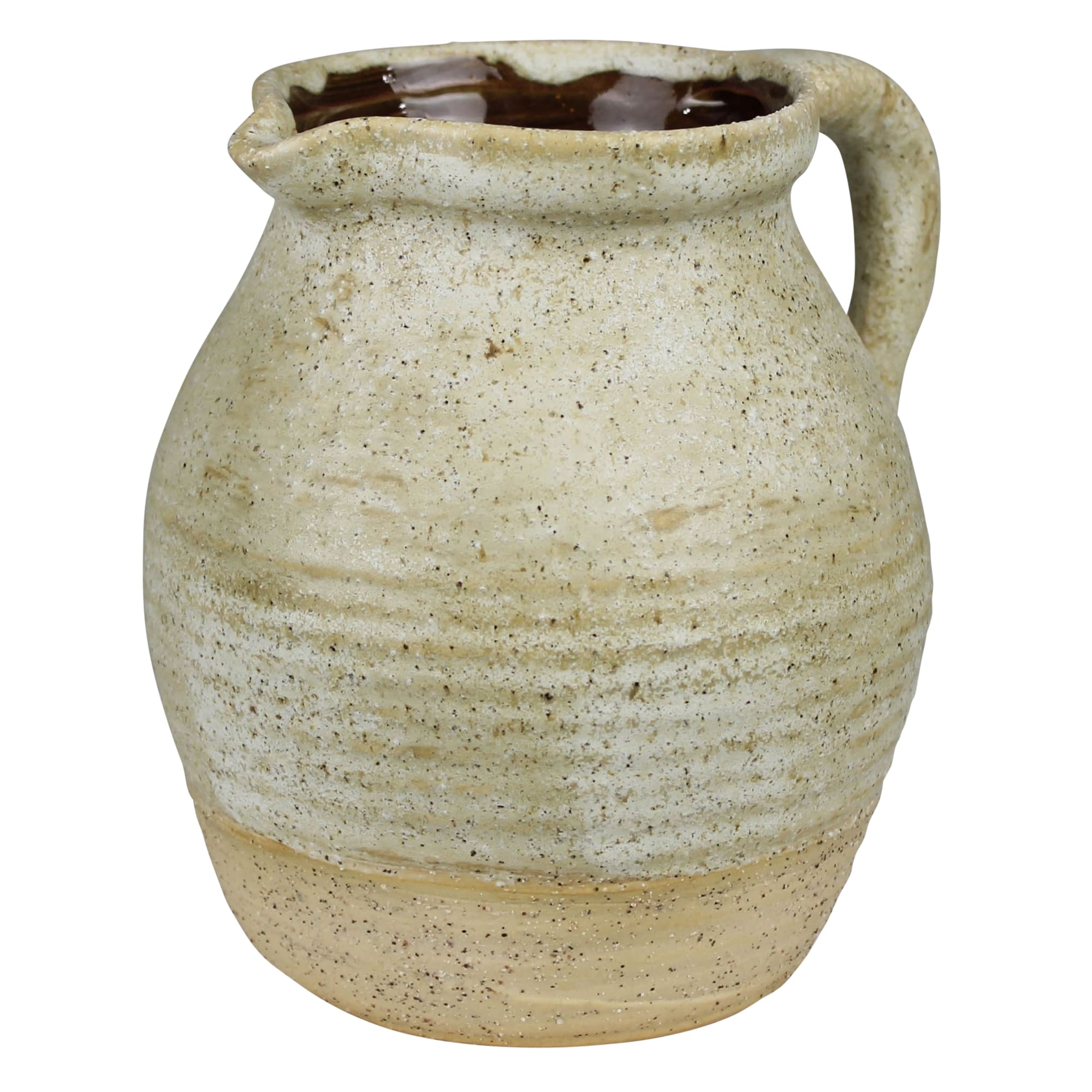 White Ceramic Umbria Pitcher HA-4985-6 White Ceramic Umbria Pitcher 3