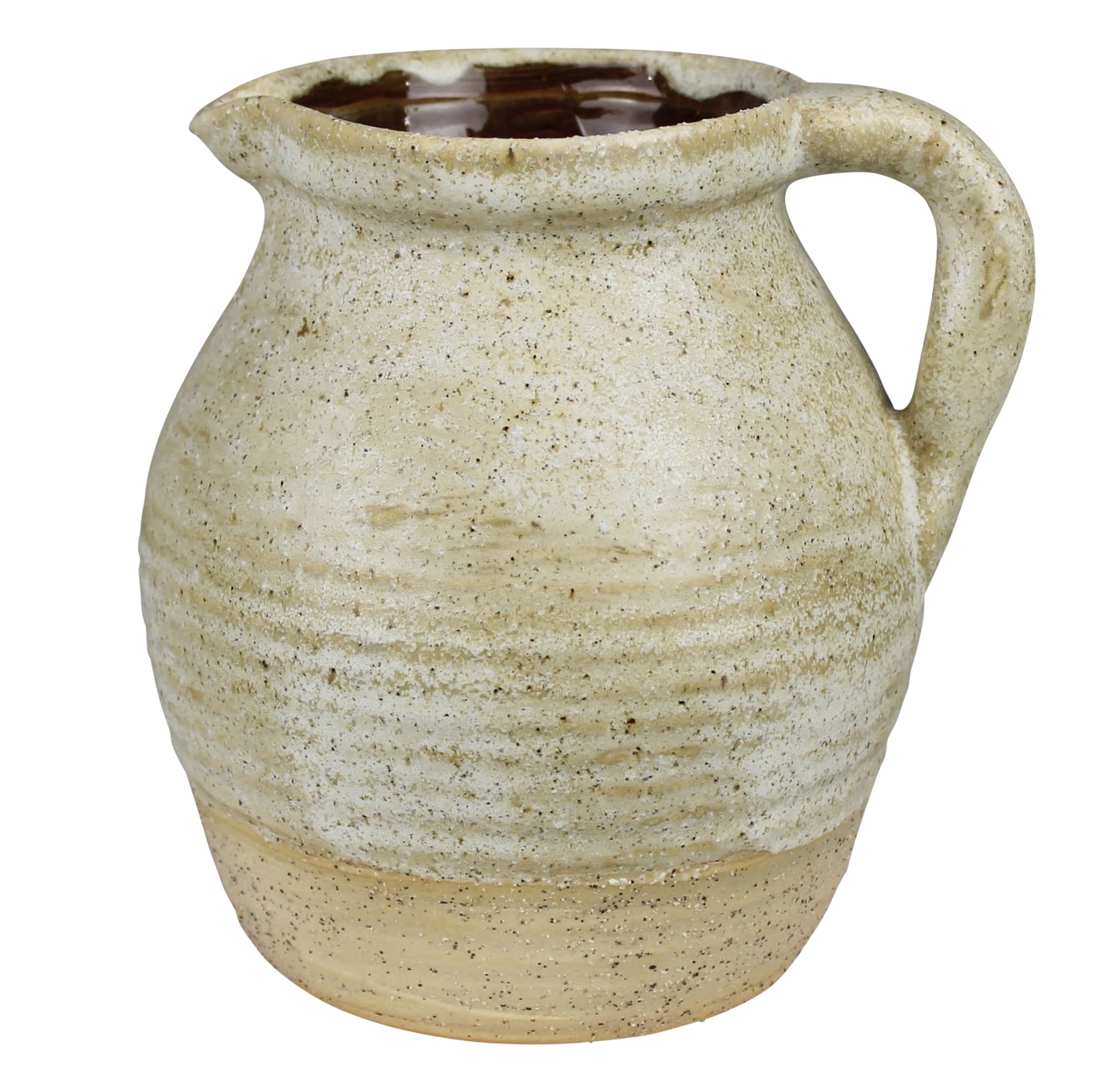 White Ceramic Umbria Pitcher HA-4985-6 White Ceramic Umbria Pitcher